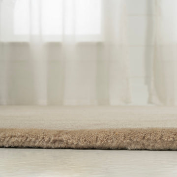 Bean Modern Plaid Grid Handwoven Wool Area Rug